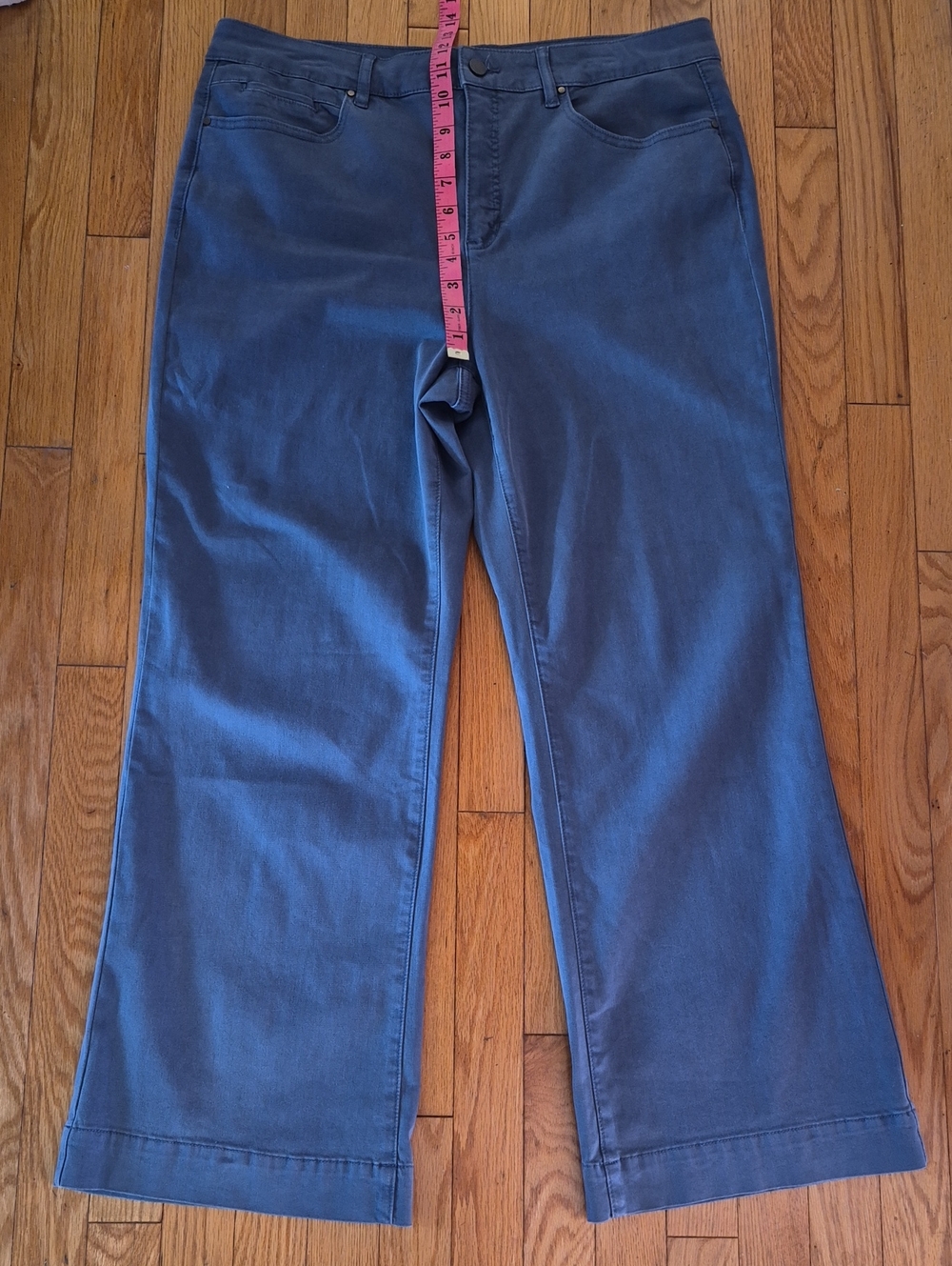 Tribal Fashion Wide Leg Stretch Denim Pants Blue 16
